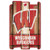 Wisconsin Badgers Sign 11x17 Wood Fence Style - Special Order