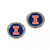 Illinois Fighting Illini Earrings Post Style - Special Order