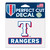 Texas Rangers Decal 4.5x5.75 Perfect Cut Color - Special Order