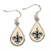 New Orleans Saints Earrings Tear Drop Style - Special Order