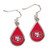 San Francisco 49ers Earrings Tear Drop Style - Special Order