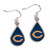 Chicago Bears Earrings Tear Drop Style - Special Order