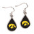 Iowa Hawkeyes Earrings Tear Drop Style - Special Order