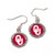 Oklahoma Sooners Earrings Round Style - Special Order