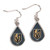 Vegas Golden Knights Earrings Tear Drop Style - Special Order