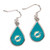 Miami Dolphins Earrings Tear Drop Style - Special Order