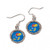 Kansas Jayhawks Earrings Round Style - Special Order