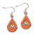 Miami Marlins Earrings Tear Drop Style - Special Order