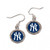 New York Yankees Earrings Round Design - Special Order