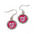 Washington Nationals Earrings Round Design - Special Order
