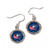 Columbus Blue Jackets Earrings Round Style - Special Order