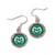 Colorado State Rams Earrings Round Style - Special Order