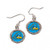 Delaware Blue Hens Earrings Round Style - Special Order