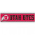 Utah Utes Decal 3x12 Bumper Strip Style - Special Order