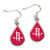 Houston Rockets Earrings Tear Drop Style - Special Order