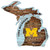 Michigan Wolverines Wood Sign - State Wall Art - Special Order