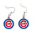 Chicago Cubs Earrings Oval Carded - Special Order