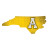 Appalachian State Mountaineers Sign Wood 12 Inch Team Color State Shape Design