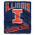 Illinois Fighting Illini Blanket 50x60 Raschel Alumni Design - Special Order