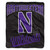 Northwestern Wildcats Blanket 50x60 Raschel Alumni Design - Special Order