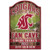 Washington State Cougars Sign 11x17 Wood Fan Cave Design - Special Order