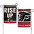 Atlanta Falcons Flag 12x18 Garden Style 2 Sided Slogan Design - Special Order