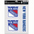 New York Rangers Decal Multi Use Fan 3 Pack