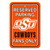 Oklahoma State Cowboys Sign 12x18 Plastic Reserved Parking Style CO