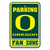 Oregon Ducks Sign 12x18 Plastic Fan Zone Parking Style CO