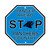 Carolina Panthers Sign 12x12 Plastic Stop Style CO