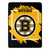 Boston Bruins Blanket 46x60 Micro Raschel Dimensional Design Rolled Special Order