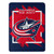 Columbus Blue Jackets Blanket 46x60 Micro Raschel Dimensional Design Rolled Special Order