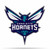 Charlotte Hornets Pennant Shape Cut Logo Design - Special Order