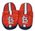 St. Louis Cardinals Slipper - Youth 8-16 Size 1-2 Stripe - (1 Pair) - S