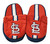 St. Louis Cardinals Slipper - Youth 8-16 Size 5-6 Stripe - (1 Pair) - L