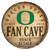 Oregon Ducks Sign Wood 14 Inch Round Barrel Top Design - Special Order