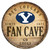 BYU Cougars Sign Wood 14 Inch Round Barrel Top Design - Special Order