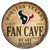 Houston Texans Sign Wood 14 Inch Round Barrel Top Design