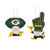 Green Bay Packers Ornament Gnome Fan 2 Pack