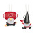 Wisconsin Badgers Ornament Gnome Fan 2 Pack