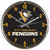 Pittsburgh Penguins Round Chrome Wall Clock
