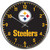 Pittsburgh Steelers Round Chrome Wall Clock