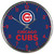 Chicago Cubs Round Chrome Wall Clock