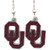 Oklahoma Sooners Dangle Earrings - Special Order