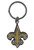 New Orleans Saints Chrome Logo Cut Keychain