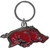 Arkansas Razorbacks Chrome Logo Cut Keychain - Special Order