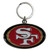 San Francisco 49ers Chrome Logo Cut Keychain