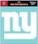 New York Giants Decal 8x8 Die Cut White