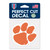 Clemson Tigers Decal 8x8 Die Cut Color