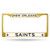 New Orleans Saints License Plate Frame Metal Gold
